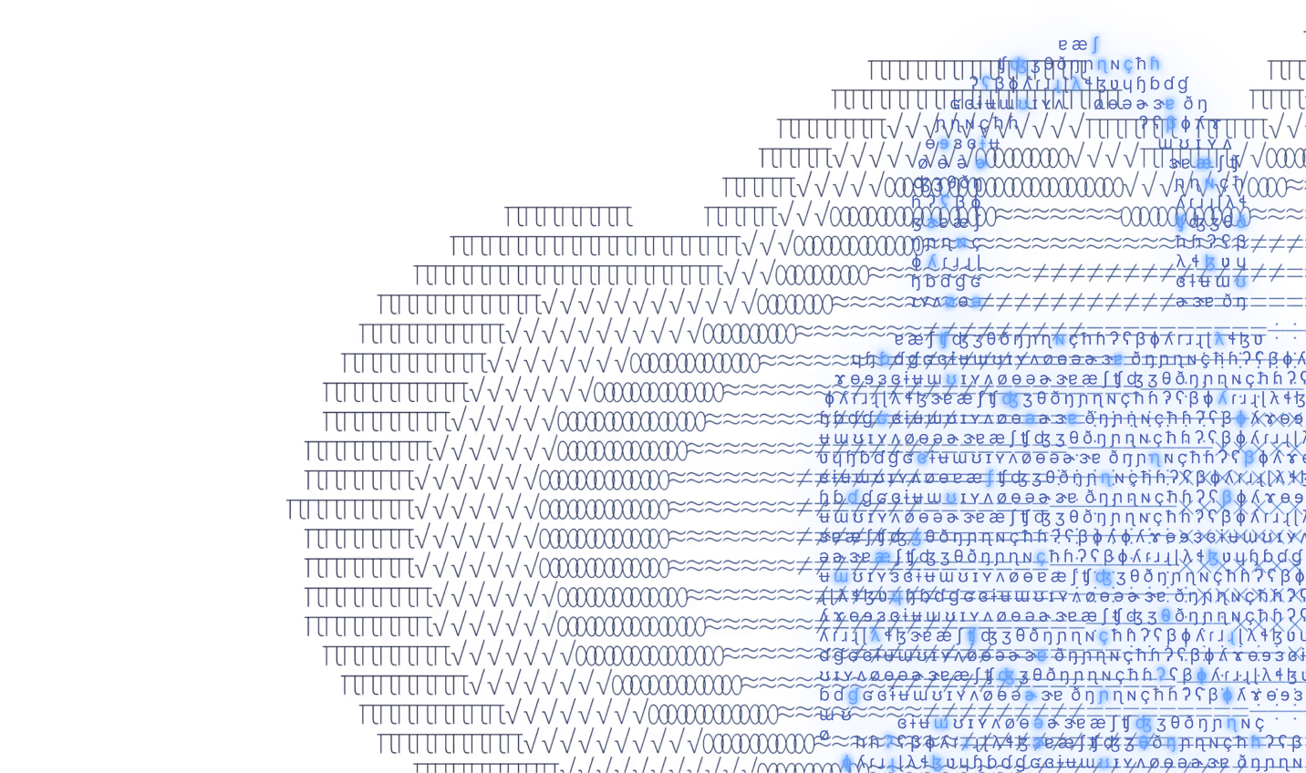Glowing digital padlock icon made of blue alphanumeric and symbolic characters on dark background, representing cybersecurity.